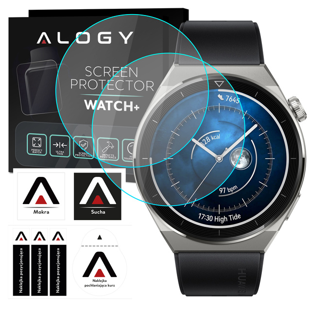 Alogy Screen Protector Watch+ 2x Szkło Hartowane ochronne na smartwatch do Huawei Watch GT 3 Pro 46mm