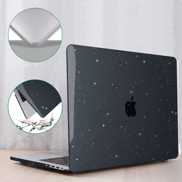 Alogy Etui Hard Case do Apple MacBook Pro 13 2016-2020 Glitter Black