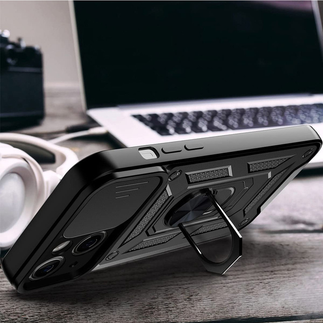  Alogy Etui na telefon Camshield Stand Ring z osłonką na aparat do Apple iPhone 13 Mini