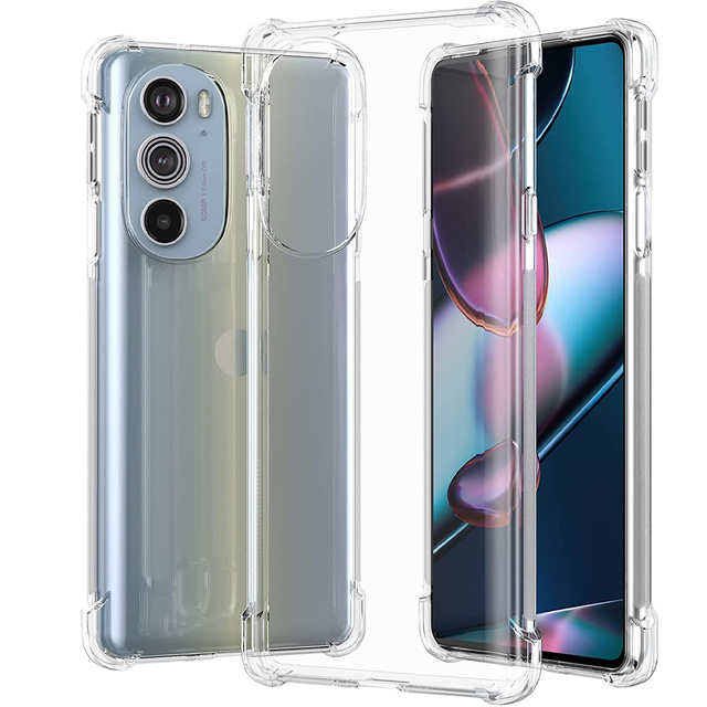 Alogy Etui na telefon silikonowe pancerne ShockProof do Motorola Moto Edge 30 Pro Przezroczyste