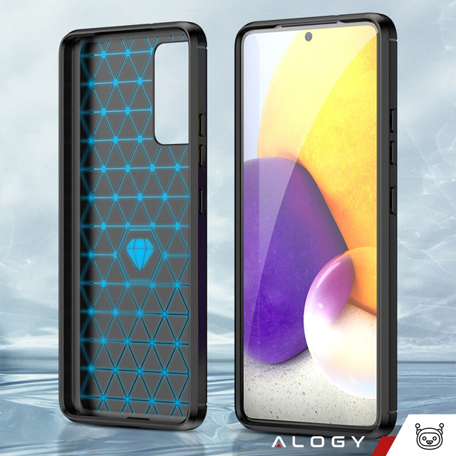 Etui ochronne do Samsung Galaxy S23 FE plecki na telefon Alogy Carbon Silicone obudowa czarne