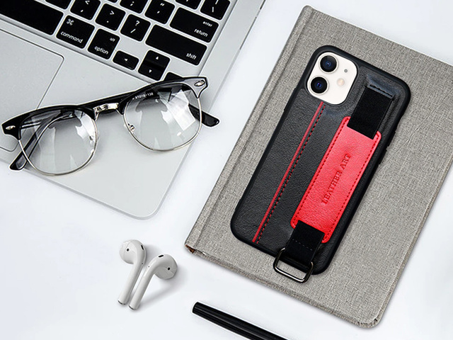 Alogy Etui na telefon obudowa Leather Case do Apple iPhone 12 Mini Czarne