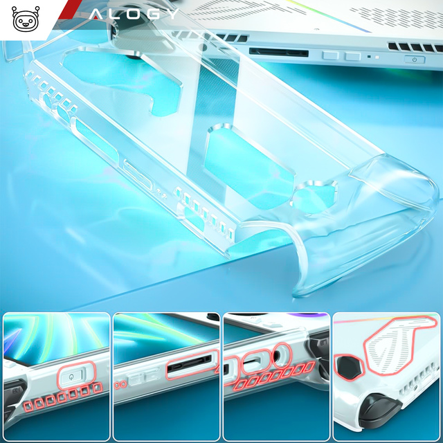 Alogy Etui do konsoli Asus Rog Ally Clear Case obudowa pokrowiec silikonowe nakładka przezroczyste