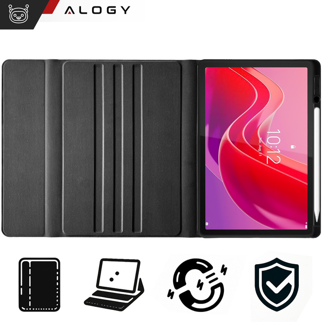 Etui z klawiaturą do Lenovo Tab K11 K11E 11” M11 10.95" TB330FU / TB330XU / TB331FC klawiatura Bluetooth case Alogy Czarne