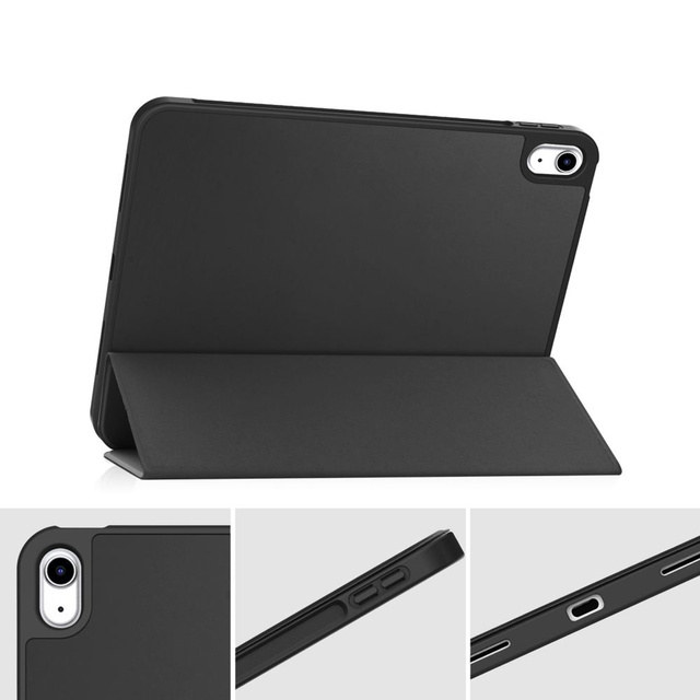 Etui ochronne Alogy Book Cover Pencil Case obudowa z miejscem na rysik do Apple iPad Air 7/6 2025/2024 11", iPad Air 5/4 2022/2020 10.9" Czarne