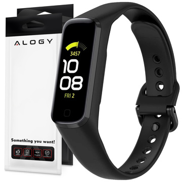 Alogy gumowy Pasek do smartwatcha do Samsung Galaxy Fit 2 SM-R220 Czarny