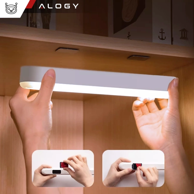 Lampka nocna Alogy Sensor Lamp z czujnikiem ruchu lampa szafkowa biurkowa na magnes Biała