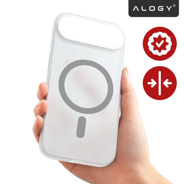 Etui do Apple iPhone 17 Air – matowa obudowa do MagSafe z ochroną obiektywu, smukłe i odporne na zarysowania, idealne dopasowanie – Alogy Skinny MatteCase™ Białe