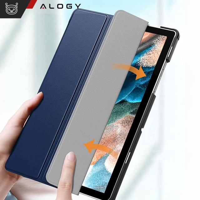 Alogy Etui do tabletu Smart Book do Samsung Galaxy Tab A8 2021 SM-X200/SM-X205 Granatowy