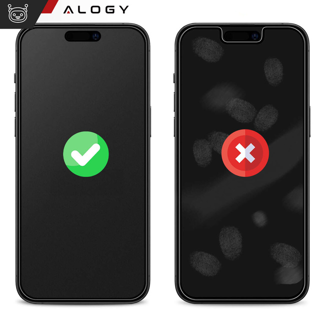 Alogy Szkło prywatyzujące do iPhone 14 Plus / 14 Pro Max Anti-Spy Private Antyszpiegowskie hartowane na ekran matowe