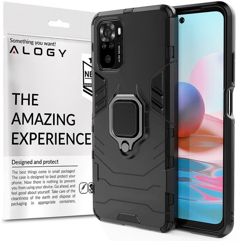 Alogy Etui na telefon Stand Ring Armor do Xiaomi Redmi Note 10/10s czarne