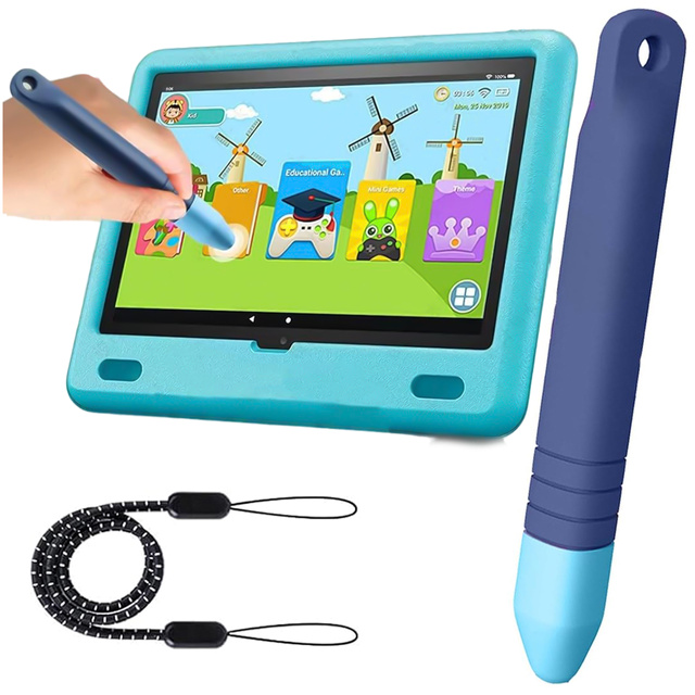 Rysik pojemnościowy długopis dotykowy do ekranów do telefonu tabletu Alogy Stylus Pen dla dzieci 10 cm Niebieski