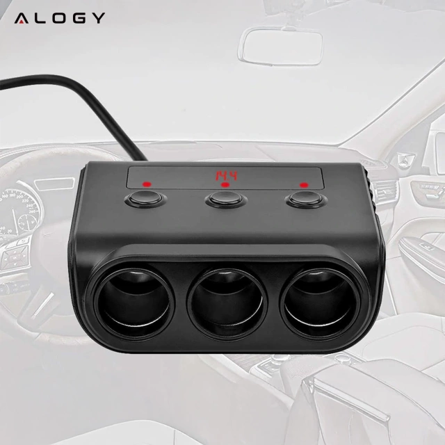 Alogy Rozdzielacz samochodowy adapter do zapalniczki 12V-24V 
