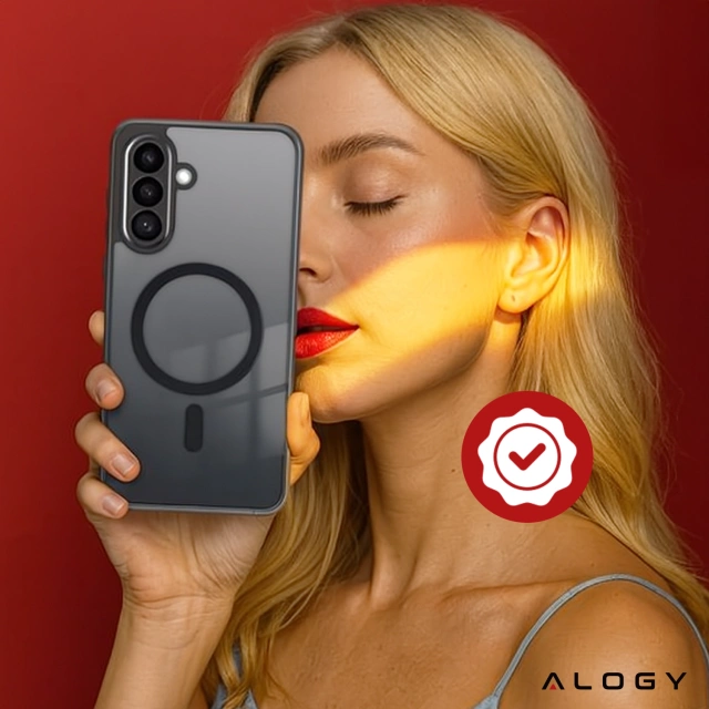 Etui do Samsung Galaxy A56 5G obudowa ochronna na telefon Alogy Matte HybridMag™️ Case do MagSafe Matowe Czarne