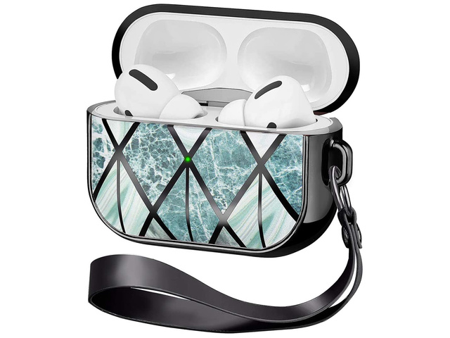 Alogy Etui ochronne do słuchawek 360 do Apple AirPods Pro Marble Black