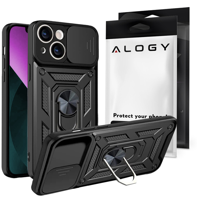  Alogy Etui na telefon Camshield Stand Ring z osłonką na aparat do Apple iPhone 13 Mini