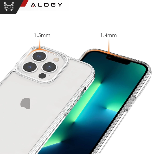 Alogy Etui na telefon pancerne obudowa Hybrid Case z osłoną na aparat do Apple iPhone 13 Pro Przezroczyste
