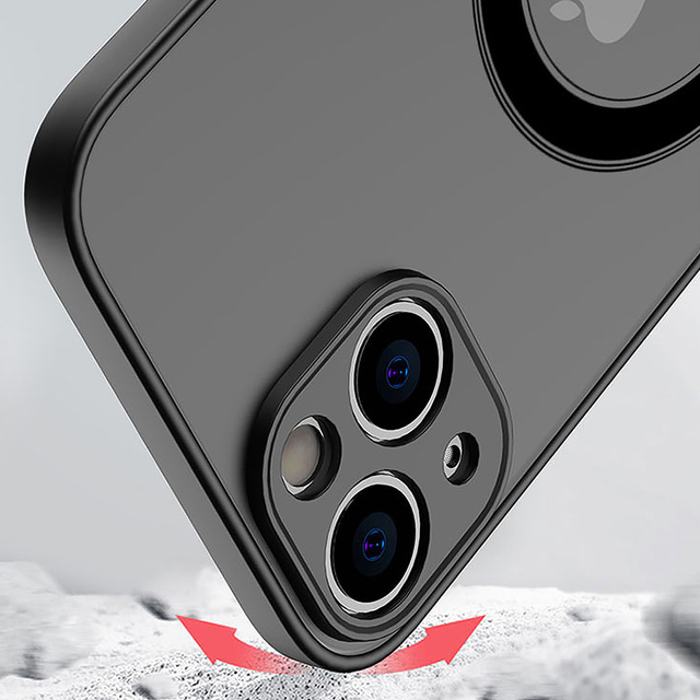 Alogy Hybrid Mag Case do MagSafe Etui do Apple iPhone 13 Mini obudowa z ochroną aparatu Black