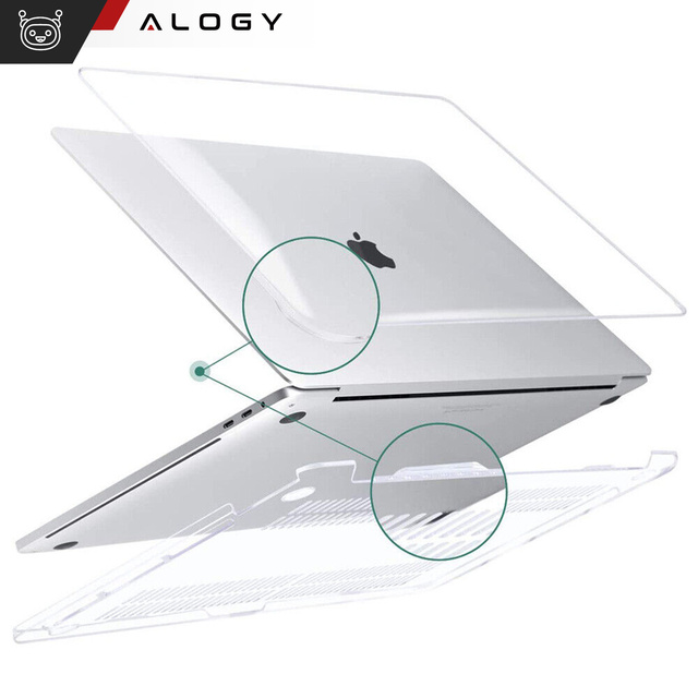 Alogy Hard Case Etui do Apple MacBook Air 13 2021 2020 M1 2019 2018 A2337 A2179 A1932 Przezroczyste