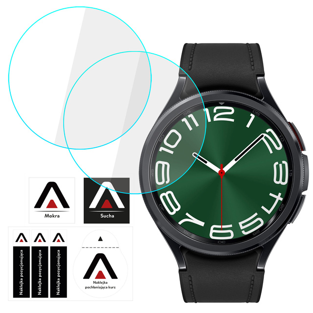 Alogy Screen Protector Watch+ 2x Szkło Hartowane ochronne na smartwatch do Samsung Galaxy Watch 6 Classic 47mm