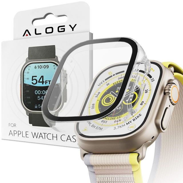 Alogy Protector Case 2w1 Obudowa ochronna z szkłem nakładka etui do Apple Watch Ultra 49mm Przezroczysta