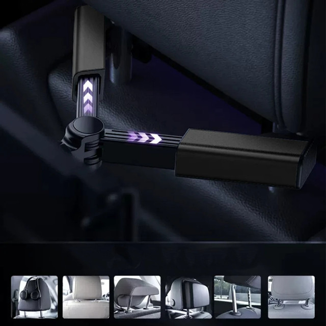 Alogy Uchwyt do samochodu na telefon/ tablet 4.7-12.9" Car Headrest Holder na zagłówek czarny