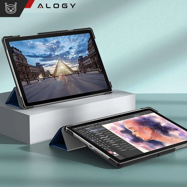 Alogy Etui do tabletu Smart Book do Samsung Galaxy Tab A8 2021 SM-X200/SM-X205 Granatowy
