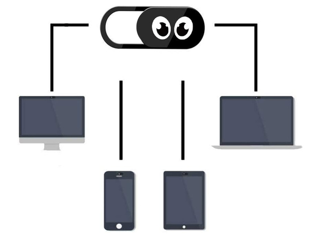 Alogy x6 Osłonka na kamerę do laptopa Macbooka Czarna