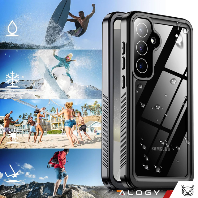 Alogy Waterproof Case Etui do Samsung Galaxy S24+ Plus Pancerne wodoodporne IP68 360 Armor czarne