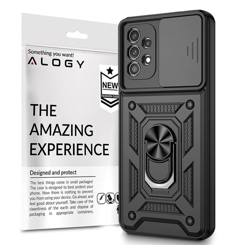 Alogy Camshield Stand Ring Etui obudowa z osłonką na aparat do Samsung Galaxy A32 5G
