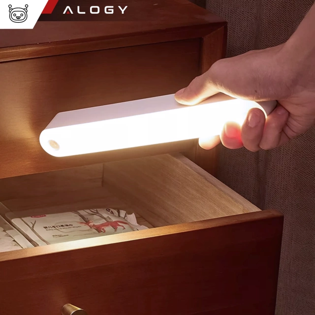 Lampka nocna Alogy Sensor Lamp z czujnikiem ruchu lampa szafkowa biurkowa na magnes Biała