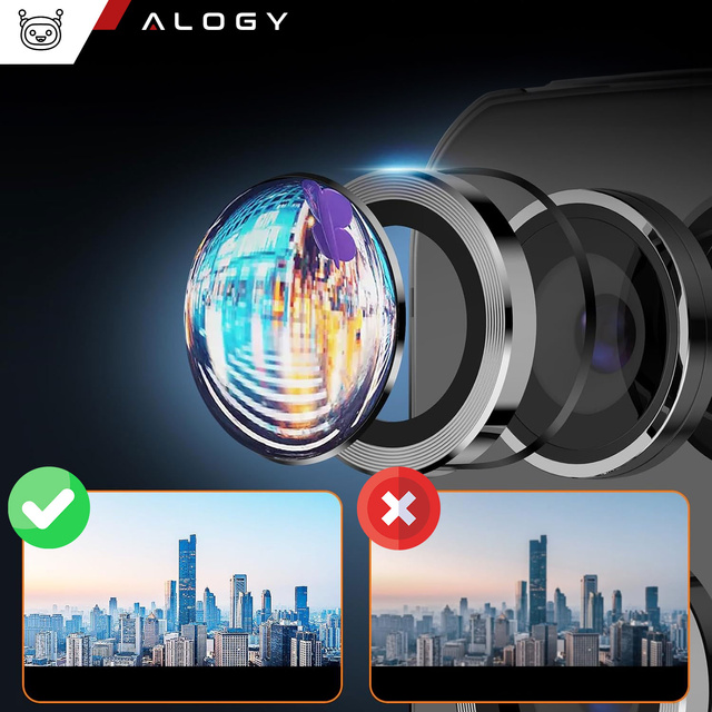 Alogy Lens Protector PRO+ Szkło do Samsung Galaxy S24+ Plus osłona na aparat obiektyw nakładka ochronna