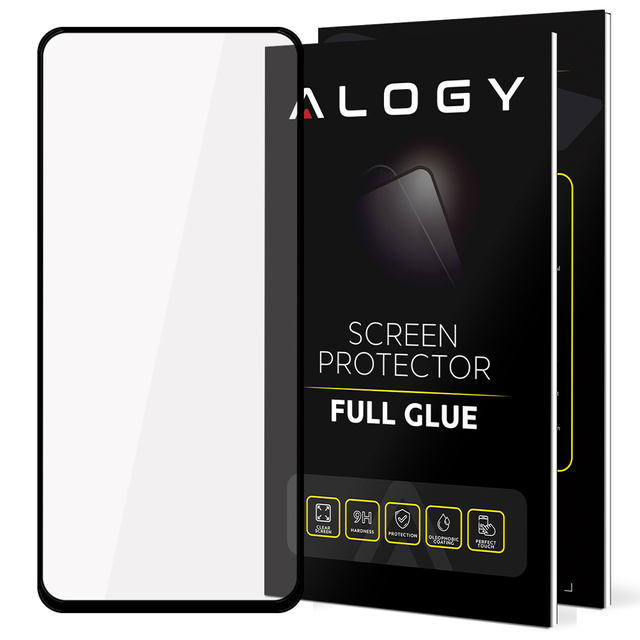 Alogy Full Glue case friendly Szkło hartowane do etui do Samsung Galaxy A73 / A73 5G Czarne