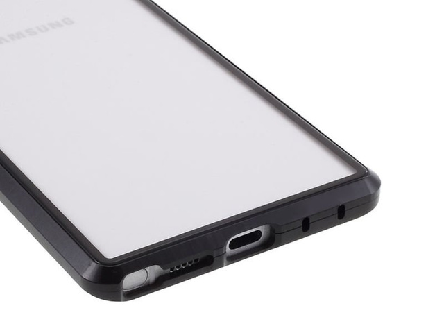 Etui na telefon magnetyczne Dr.Fit szklane do Galaxy Note 10 Srebrne
