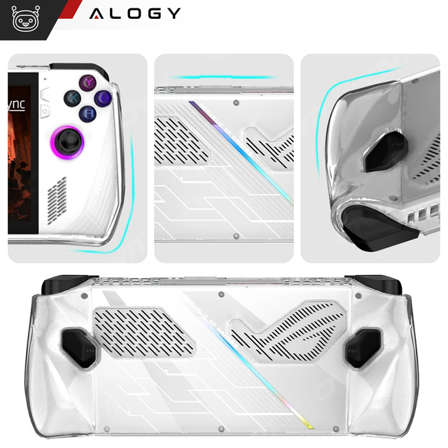 Alogy Etui do konsoli Asus Rog Ally Clear Case obudowa pokrowiec silikonowe nakładka przezroczyste