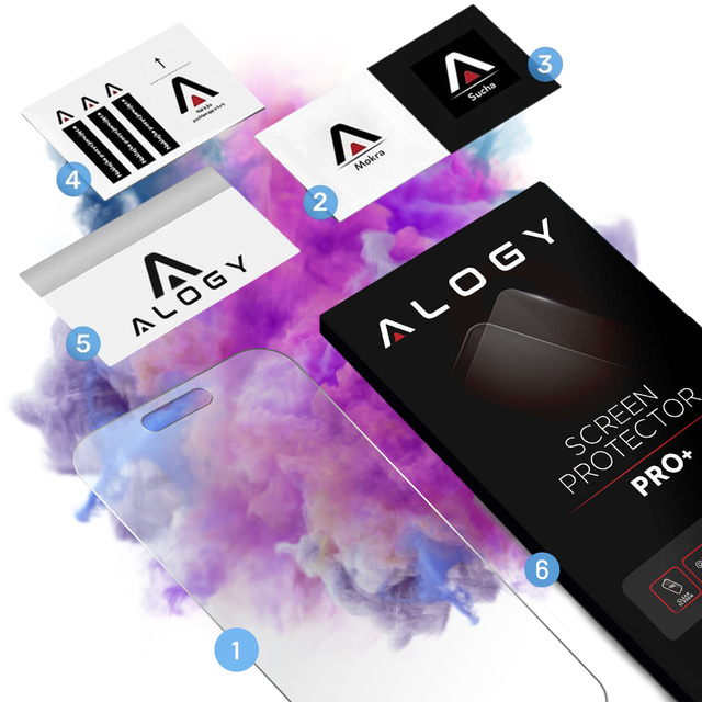 Alogy Szkło hybrydowe do Apple iPhone 15 Pro Max na ekran Flexi Glass 9H płaskie