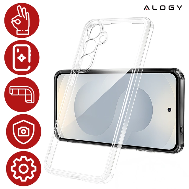 Etui Przezroczyste do Samsung Galaxy S25 Plus, Podwyższone Krawędzie, Idealne Dopasowanie, PC + TPU, Alogy HybridShield™ Case