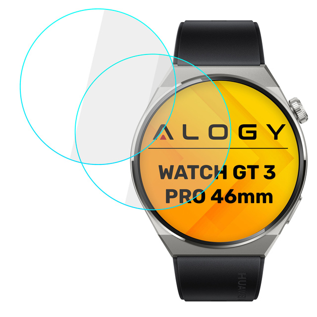 Alogy Screen Protector Watch+ 2x Szkło Hartowane ochronne na smartwatch do Huawei Watch GT 3 Pro 46mm