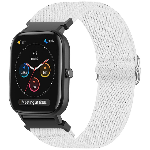 Alogy Nylon opaska do zegarka Smartwatcha Pasek elastyczny Uniwersalny nylonowy 22mm Biały