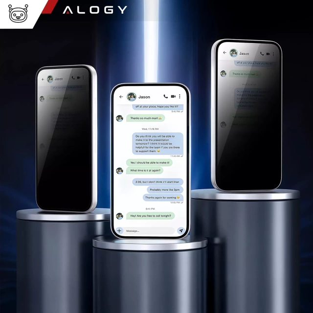 Szkło hartowane Prywatyzujące do Apple iPhone 16 Pro matowa ochrona na ekran Alogy Privacy Glass