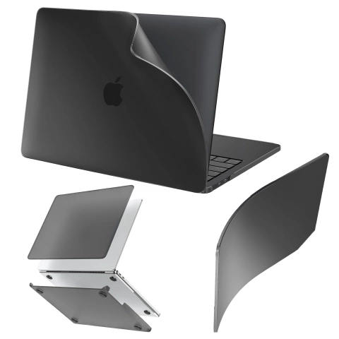 Etui do Apple Macbook Air 13 13.3" - 2018-2021 (M1 A2337/A2179/A1932) Alogy AirGuard™ Elastyczna obudowa Matowa Czerń