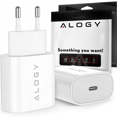 Alogy Ładowarka sieciowa szybka USB-C PD 20W Biała