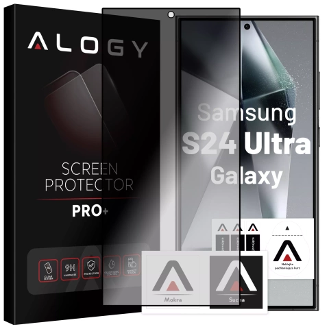 Szkło hartowane Prywatyzujące do Samsung Galaxy S24 Ultra matowa ochrona na ekran Alogy Privacy Glass