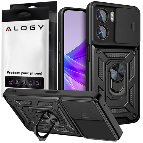 Alogy Camshield Stand Ring Etui na telefon z osłonką na aparat do Oppo A57 5G / A77 5G