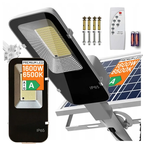 Lampa solarna Uliczna LED wodoodporna IP65 ścienna Alogy SolarBright 6000mAh do domu elewacyjna światło