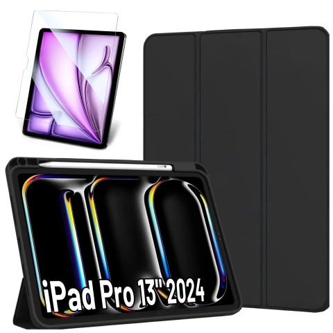 Etui ochronne z rysikiem do Apple iPad Pro 13" 2024 Alogy Book Cover Case obudowa na tablet Czarne