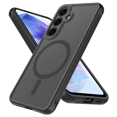 Etui do Samsung Galaxy S24 FE obudowa ochronna na telefon Alogy Matte HybridMag™️ Case do MagSafe Matowe Czarne