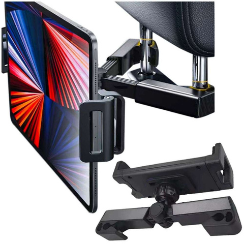 Alogy Uchwyt do samochodu na telefon/ tablet 4.7-12.9" Car Headrest Holder na zagłówek czarny