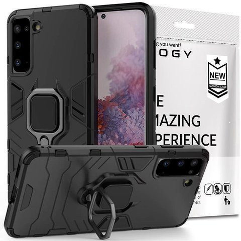 Alogy Etui na telefon Stand Ring Armor do Samsung Galaxy S21 czarne