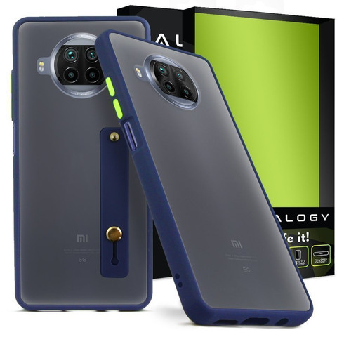 Alogy Etui na telefon bumper case z paskiem do Xiaomi Mi 10T Lite Granatowe
